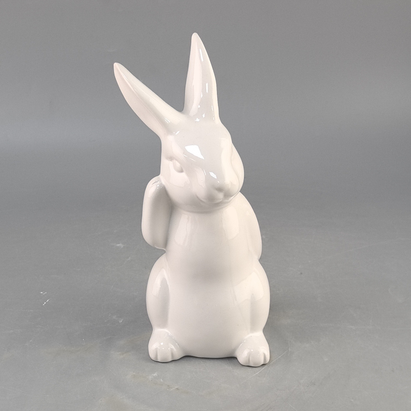 Cerámica de Pascua lindo conejo simple sala de estar blanca dormitorio escritorio animal Pascua decoración del hogar