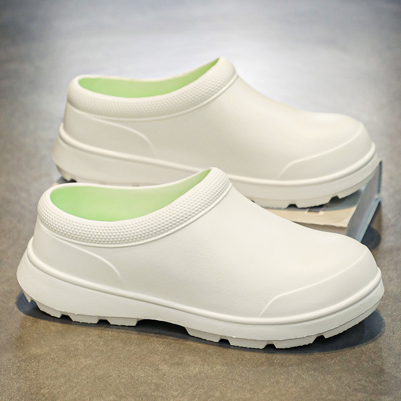 Nuevos zapatos de cocina respirables, antideslizantes, impermeables, a prueba de aceite, zapatos de cocina de primavera y otoño, zapatos de enfermería, zapatos de lluvia, zapatos de agua de mujer