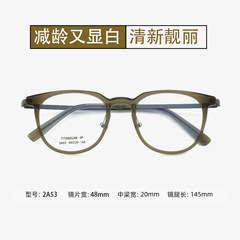 2025新款2A53超轻纯钛眼镜架时尚潮流网红同款素颜TR眼镜框现货