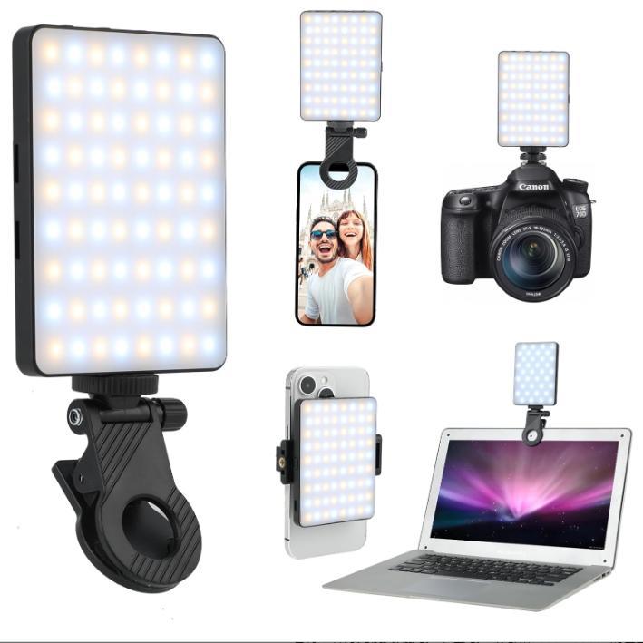Clip transfronterizo para teléfono móvil luz de relleno RGB flash luz selfie cámara teléfono móvil tableta video luz de relleno