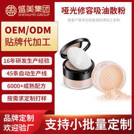 哑光定妆散粉轻薄柔滑隐匿毛孔保湿不卡粉蜜粉彩妆OEM贴牌代加工