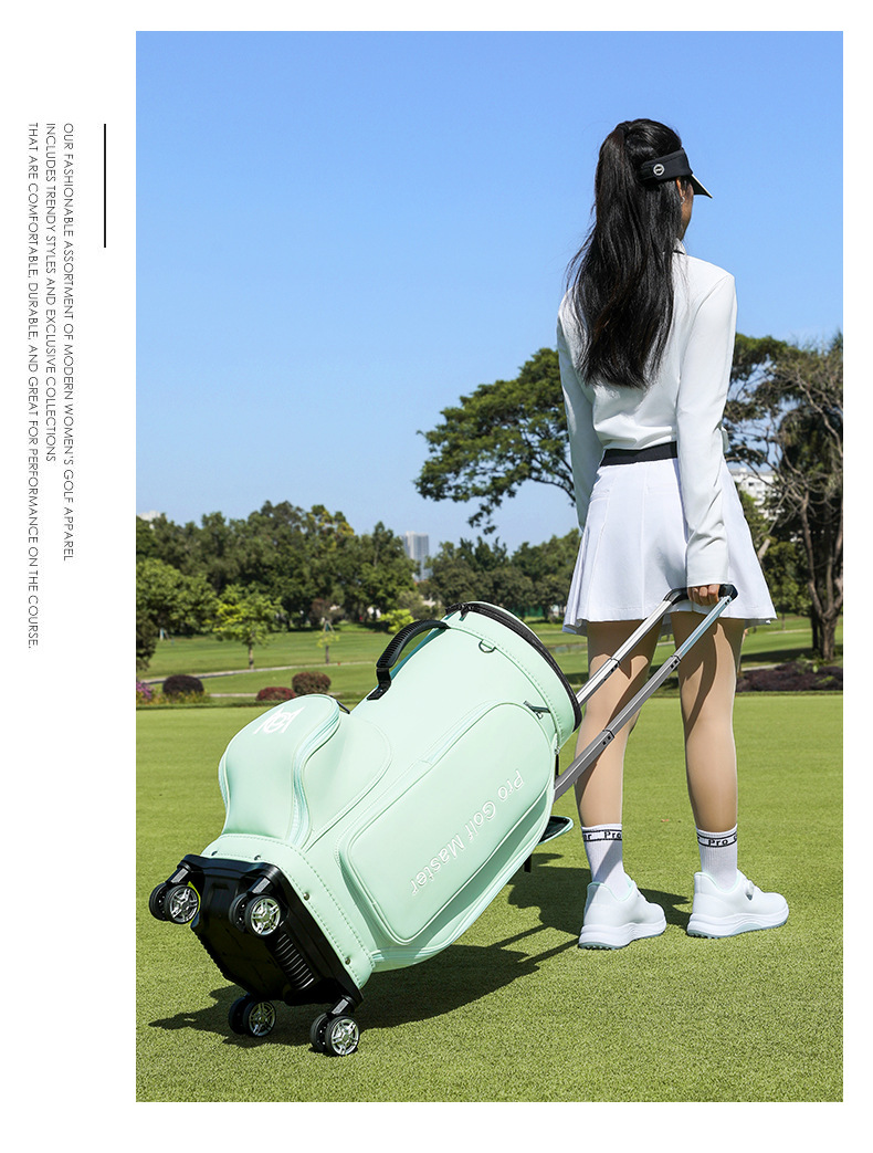 Túi golf PGM nữ 4 bánh du lịch máy bay nhẹ chống xước chống thấm — Màu xanh hoàng gia [bốn bánh đa năng im lặng/chống xước và chống thấm nước/thanh giằng ẩn] YWB051, Bột Macaron [bốn bánh đa năng im lặng/chống xước và chống thấm nước/thanh giằng ẩn] YWB051, Macaron Green [bốn bánh đa năng im lặng/chống xước và chống thấm nước/thanh giằng ẩn] YWB051 chi tiết 13