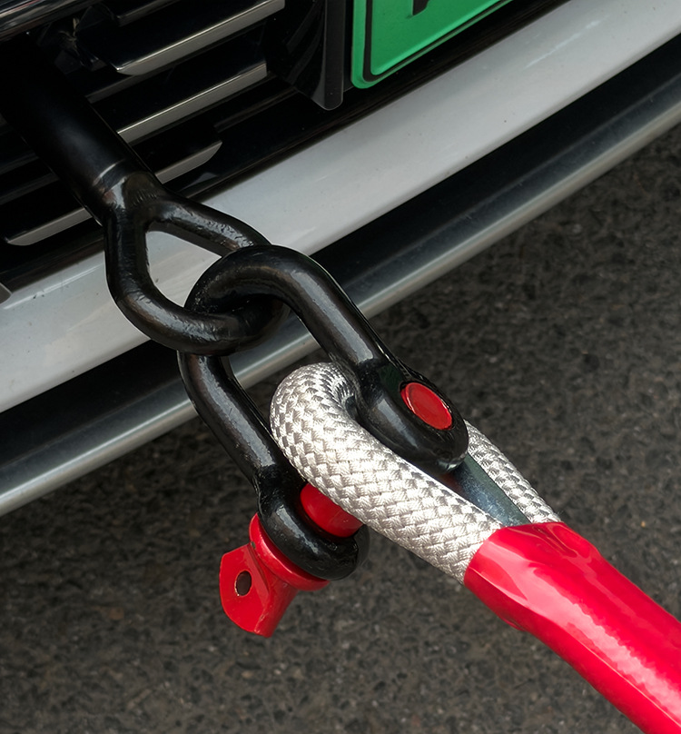 Heavy-duty tow rope for off-road vehicles, safe for self-driving, 20 tons capacity, extra-thick and strong, for emergency rescue and towing trucks and cars