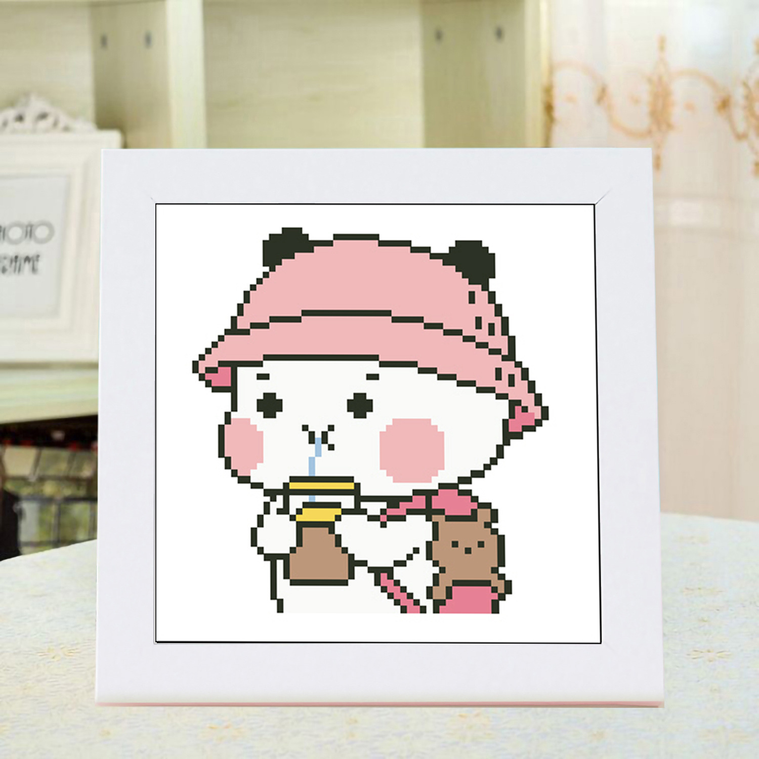【Colección con marco】Auténtico punto de cruz de la Mona Lisa, punto de cruz infantil con dibujos animados. image 9