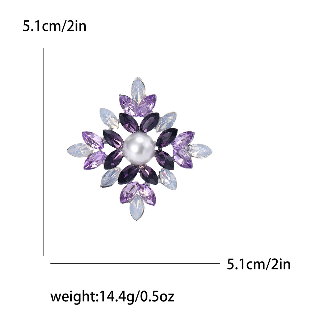 Damen Brosche Vintage Perle Kristall Schmetterling Blume Anstecknadel_voghion.com
