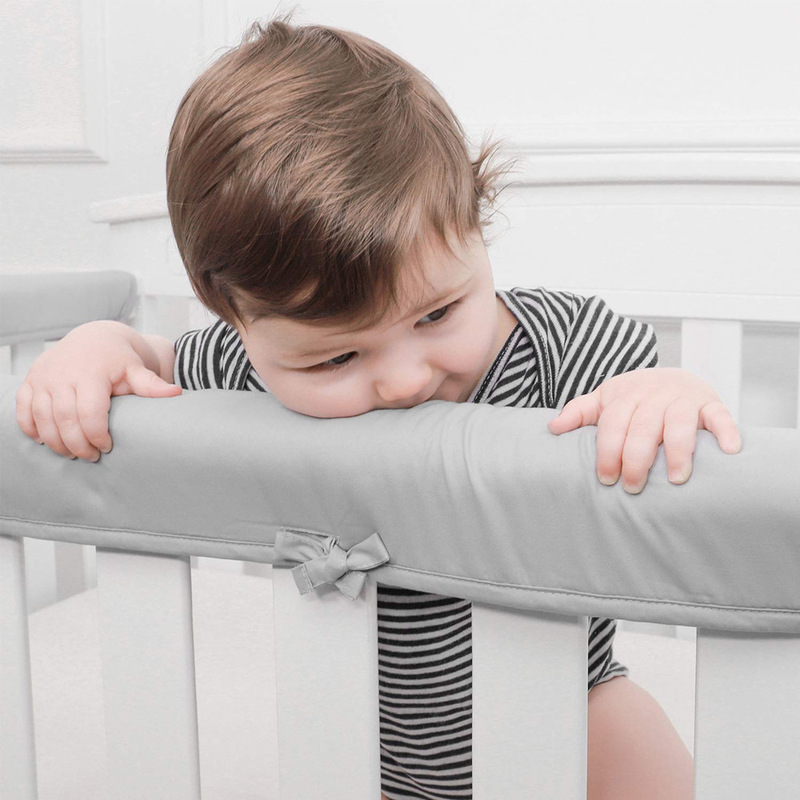 New Cross-border Children's Room Guardrail Belt Around Crib 3-piece Fabric Cotton Anti-bite Anti-collision Belt