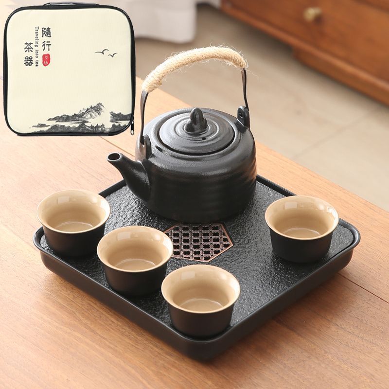 리프트 산푸 냄비 350ml+4컵+차 트레이+여행 가방