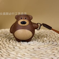 活动中工厂直销小熊挂件小龙猫包包挂件创意可爱生日礼物实木摆件