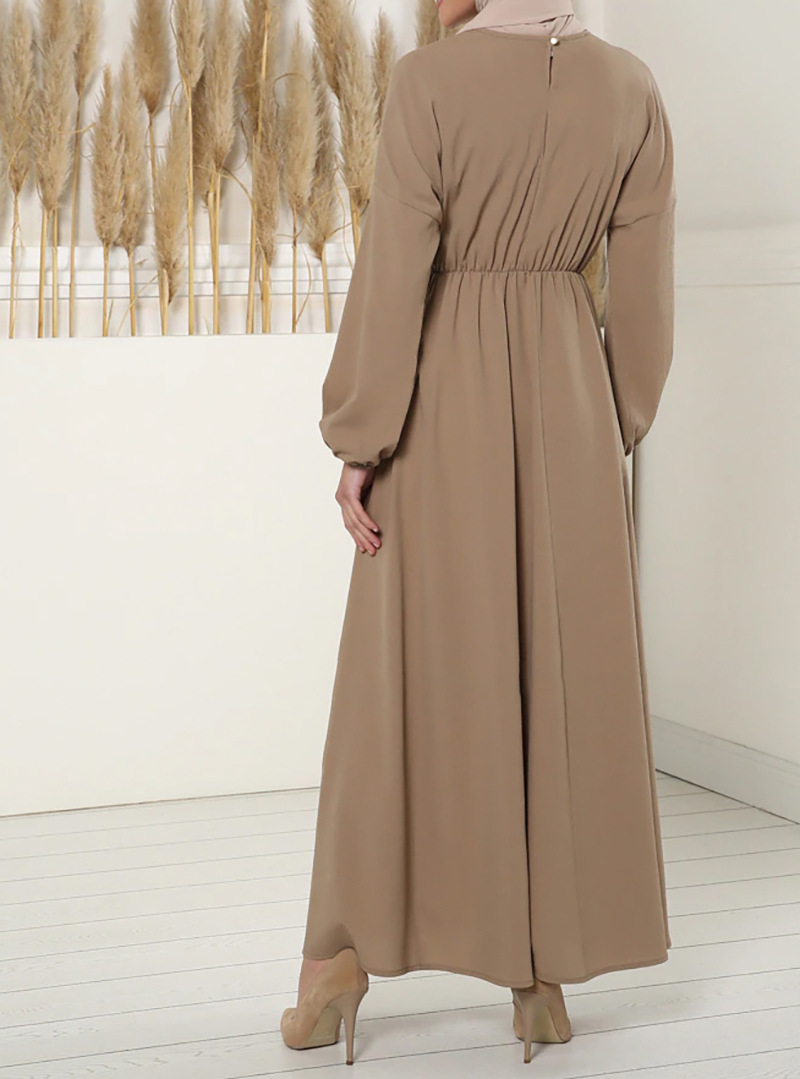 2021 Middle Eastern Women's Bat Sleeve Abaya Long Dress Muslim Arab Clothing Elegant_ecoleips.com