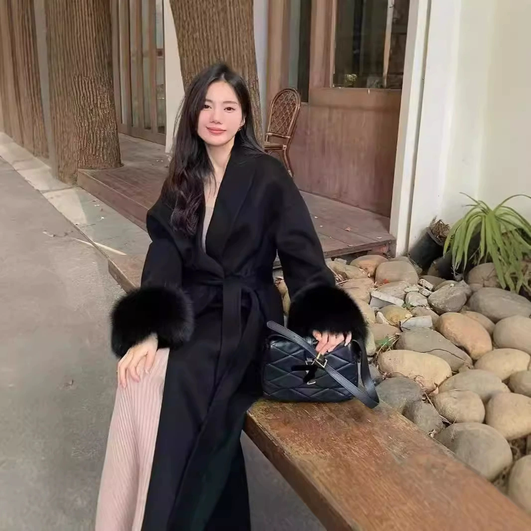 Дорогая шерсть двусторонняя шерстяная шерстяная шерстяная куртка высокого класса