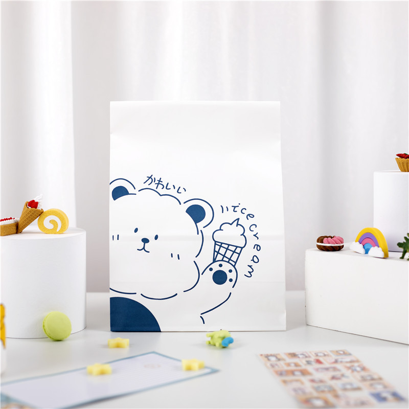 Coreano ins lindo oso Snoopy bolsa de regalo bolsa de pan bolsa de papel misceláneas bolsa de almacenamiento accesorios de decoración