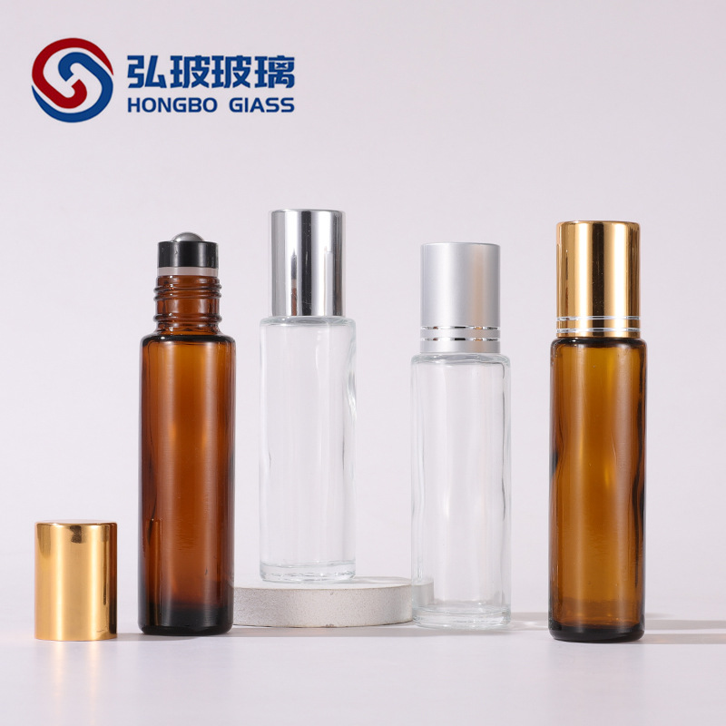 15ML滚珠瓶 茶色走珠瓶 棕色精油瓶 滚珠香水瓶 眼霜唇油瓶