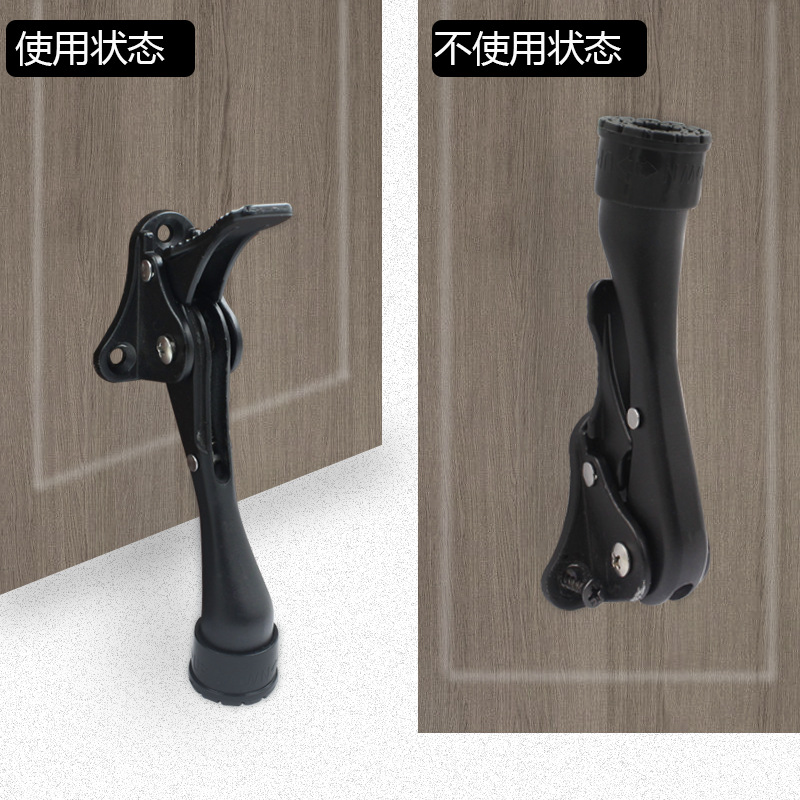 Localizador de puerta de pie de caballo semiautomático freno puerta anticolisión pedal superior puerta parada táctil resistencia de la puerta parada de la puerta de goma