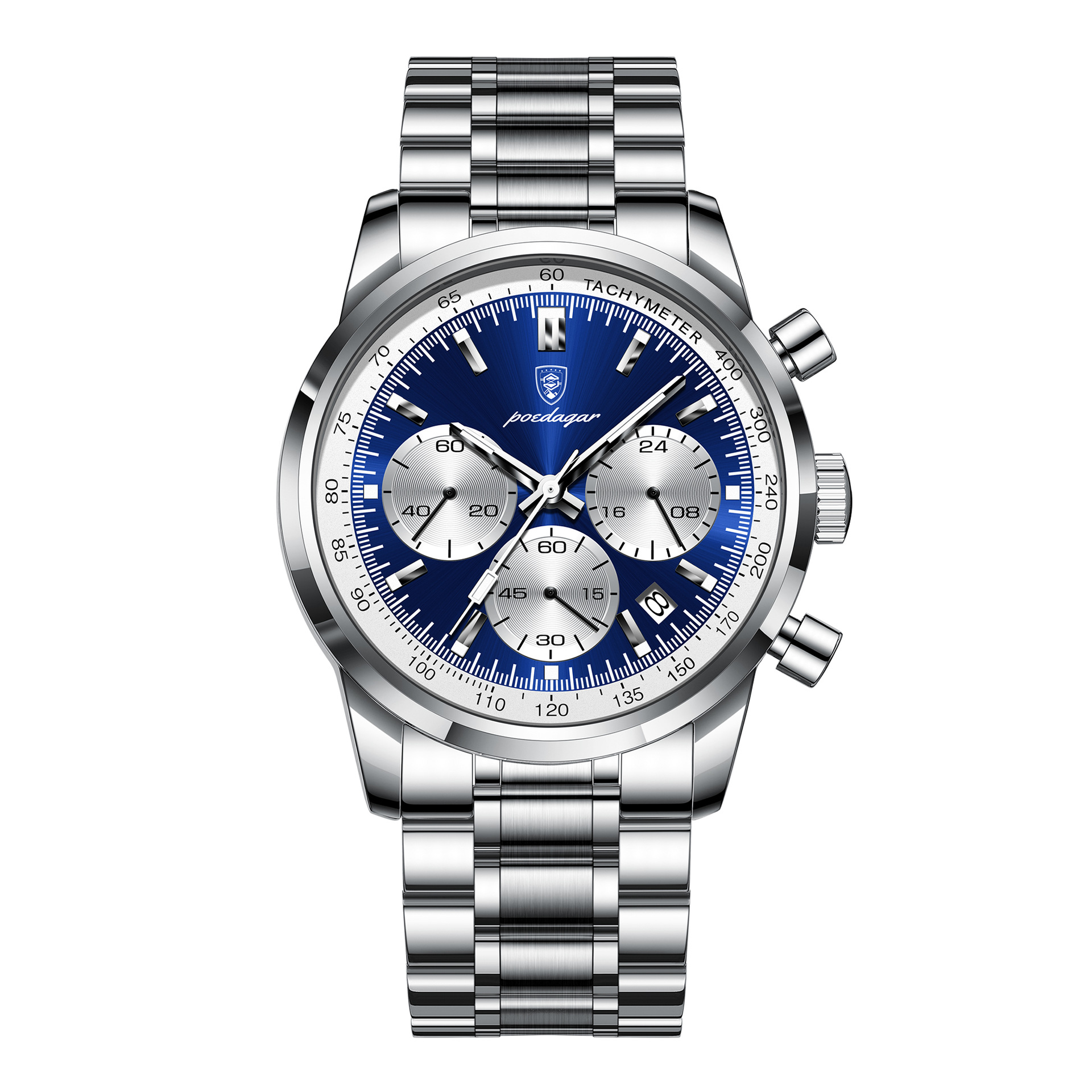 Nueva marca suiza, reloj de acero para hombre, reloj de cuarzo multifuncional, transmisión en vivo, estilo explosivo de comercio exterior, entrega de una pieza