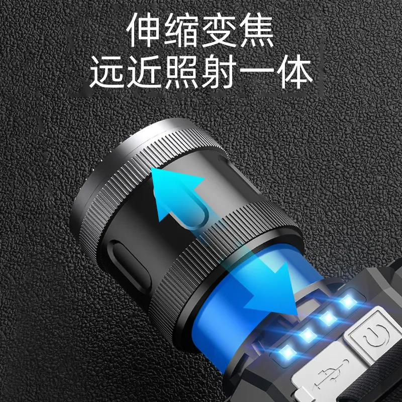 新型P50ズームヘッドライト強光ヘッドセット式作業懐中電灯修理緊急屋外充電ポータブルランプ|undefined