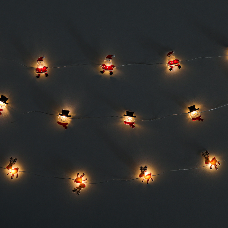 Transfronterizo de Hong Kong Heng iluminación del árbol de Navidad ciervos Santa Claus LED luces de colores hotel centro comercial cortina de vidrio cadena de luz