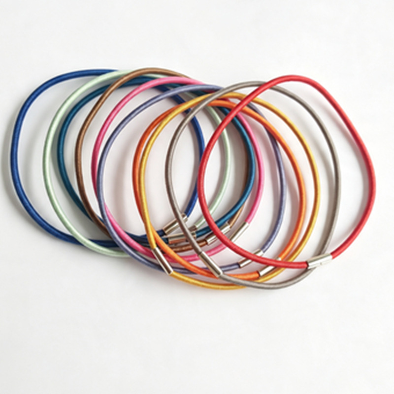 Factory direct sale 2.5mm thick imported latex hair ties, black hair ties, ponytail hair ties, imported hair ties and hair rings
