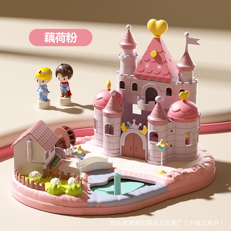 Paraíso sorpresa para niños, niña de la ciudad, juego de la casa, juguete, mundo de cuento de hadas, muñeca pequeña, castillo magnético de dibujos animados image 12