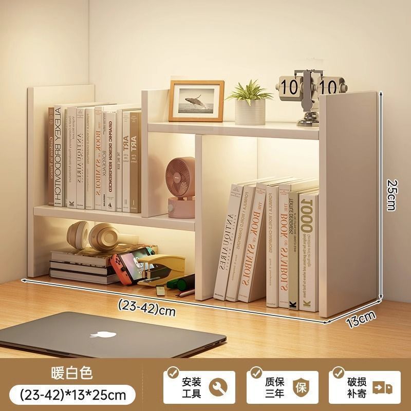 Mesa de madera sólida pequeña estantería de escritorio estudiantil estante de almacenamiento de escritorio de oficina estante de acabado multicapa estación de trabajo estante de almacenamiento vertical