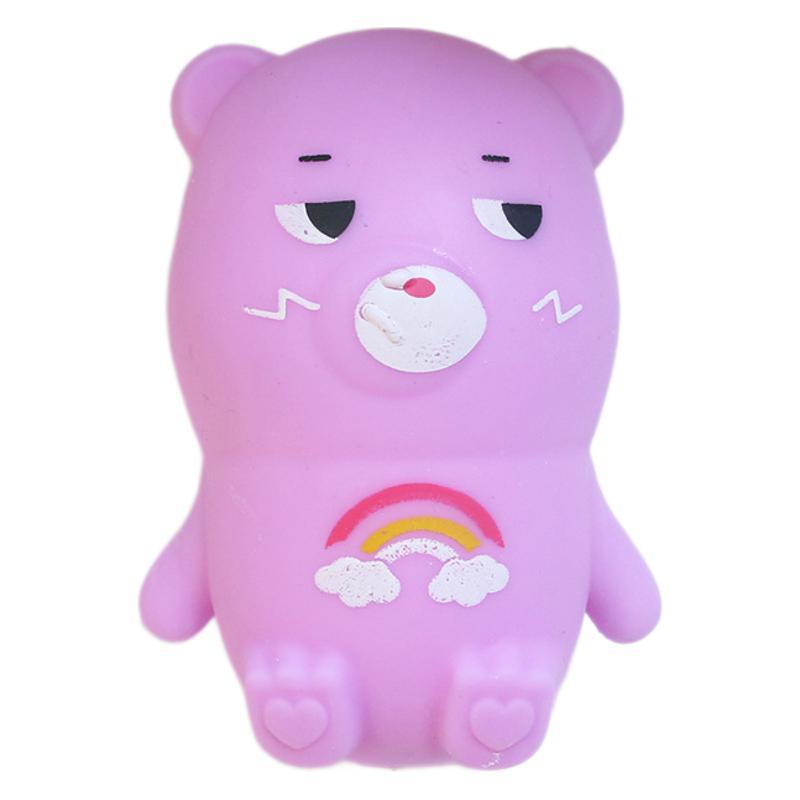 Descomprimir arco iris oso pellizco nuevo dibujo animado pequeño oso juguete de ventilación TPR juguetes de harina de goma suave estand caliente