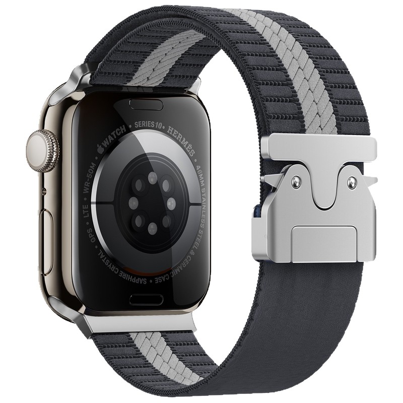Apple iwatch8/9/10 時計ストラップナイロン編組弾性パラシュートバックル Huawei GT4/5 時計ストラップに適しています。|undefined