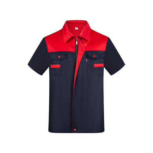 Work clothes suit labor protection clothing custom wear-resistant factory workshop auto repair clothing labor site welding spring and summer short-sleeved