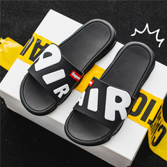 Men's Summer Outerwear Casual Slip-on Anti-slip Anti-odor Beach Sandals Sports Wearable Wear-resistant Squeezing Feeling One-piece Slap sandals