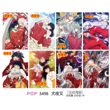 新款3498犬夜叉海报8张一套压纹铜版纸A3袋装海报批发