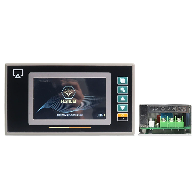 AC 220V димируемая световая диммер 4.3 дюйма LCD 10-канальный контроль освещения плавный запуск и остановка управление кольцевой 0-10В