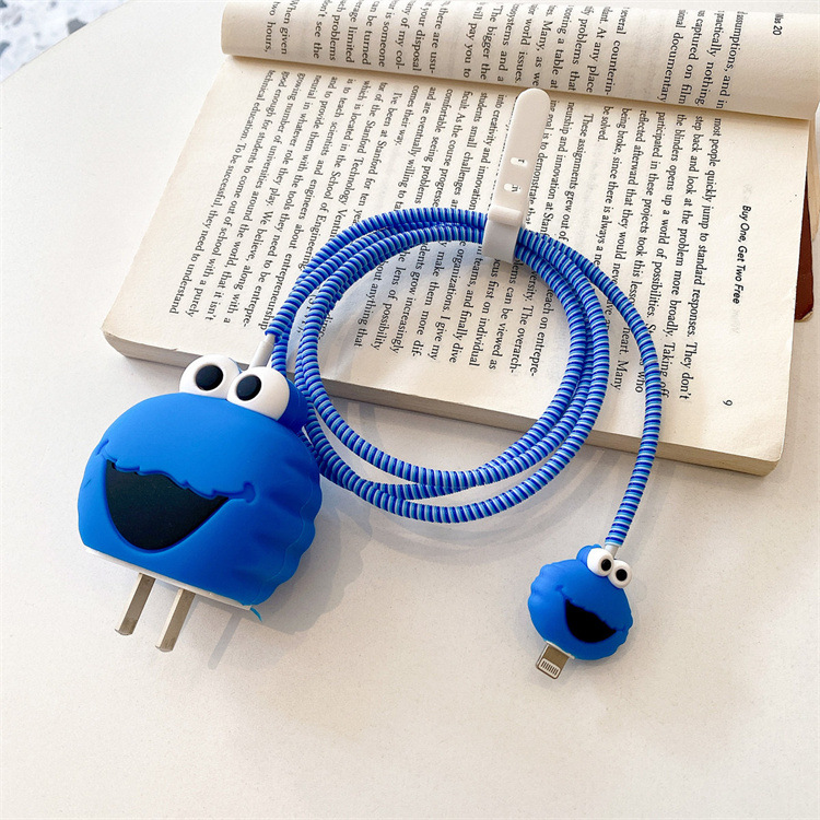 2023 nuevo cargador de dibujos animados cubierta protectora adecuada para Apple carga rápida cabeza 18/20W estándar europeo estándar americano aplicable