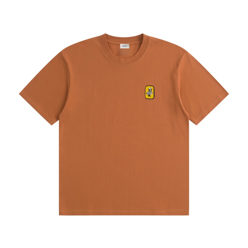 Carhartt Cross-Border Tk Aliexpress Short-Sleeved T-Shirt Men's Classic Square Logo College Style Monogram Carhartt