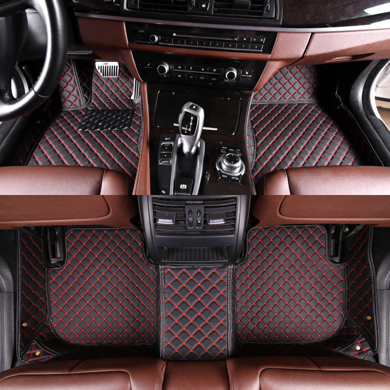 Toyota Car Floor Mats Custom Fit Leather for Various Models (Ayaqaltılar (Kovriklər)) - red