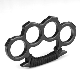 Cross-border export plastic thin tie rope finger Tiger glass fiber alloy self-defense four-finger hand support aluminum alloy self-defense