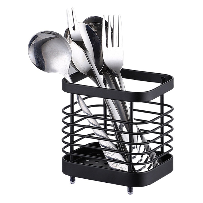 Nuevo colgante de acero inoxidable palillos titular palillos jaula engrosada cuchillo, tenedor y cuchara caja de almacenamiento suministros de cocina vajilla drenaje rack