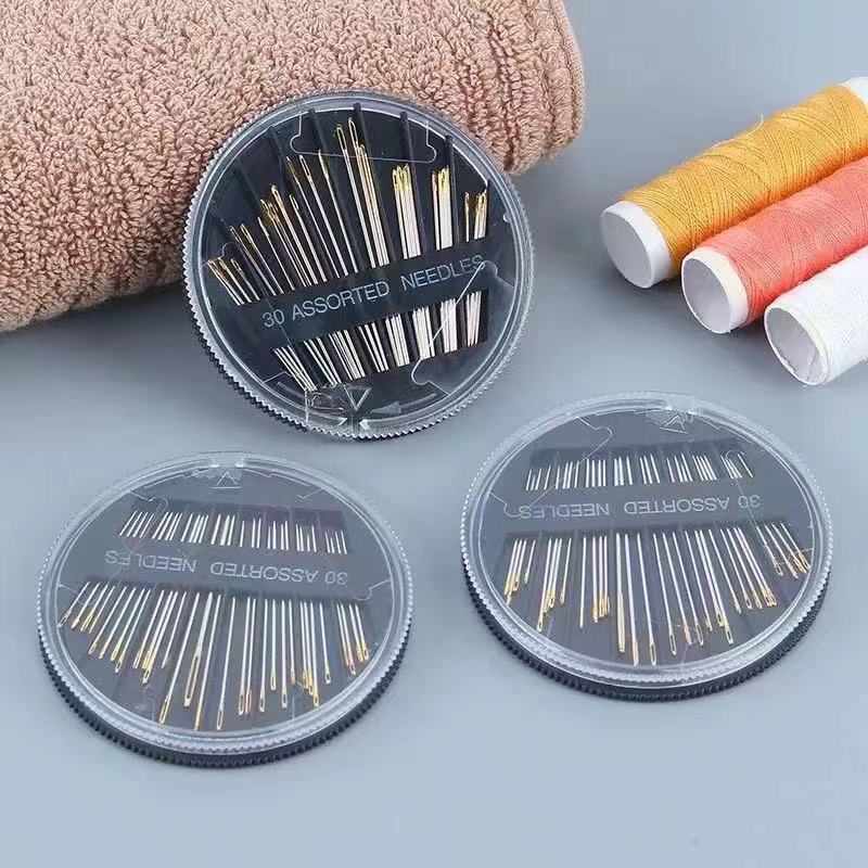 Household 30 pieces disc needle high quality silver tail Needle suit knitting needle portable sewing needle Accessories Wholesale