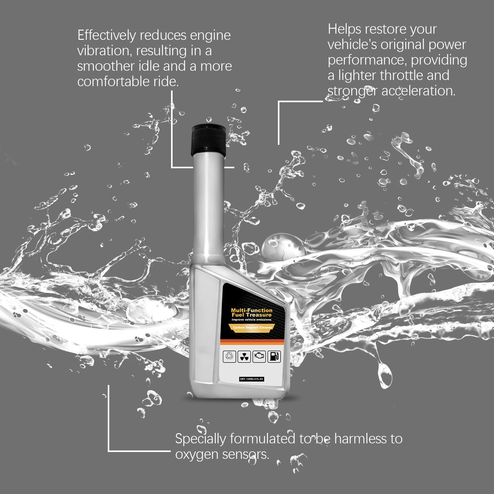 Cross-border gasoline fuel additives, carbon deposit cleaner, fuel consumption reducer, car engine parts maintenance and cleaning agent