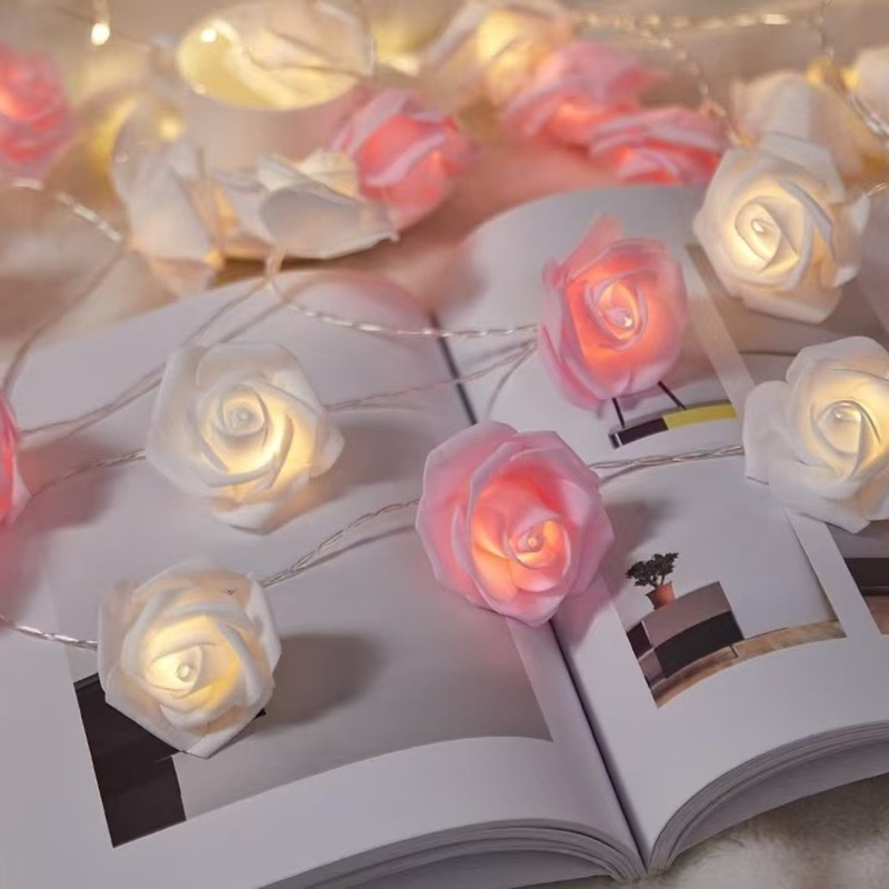 クロスボーダークリエイティブ LED ローズカラーストリングライト KTV ホテル結婚式の写真撮影ルーム装飾ライトスタイリングナイトライト|undefined