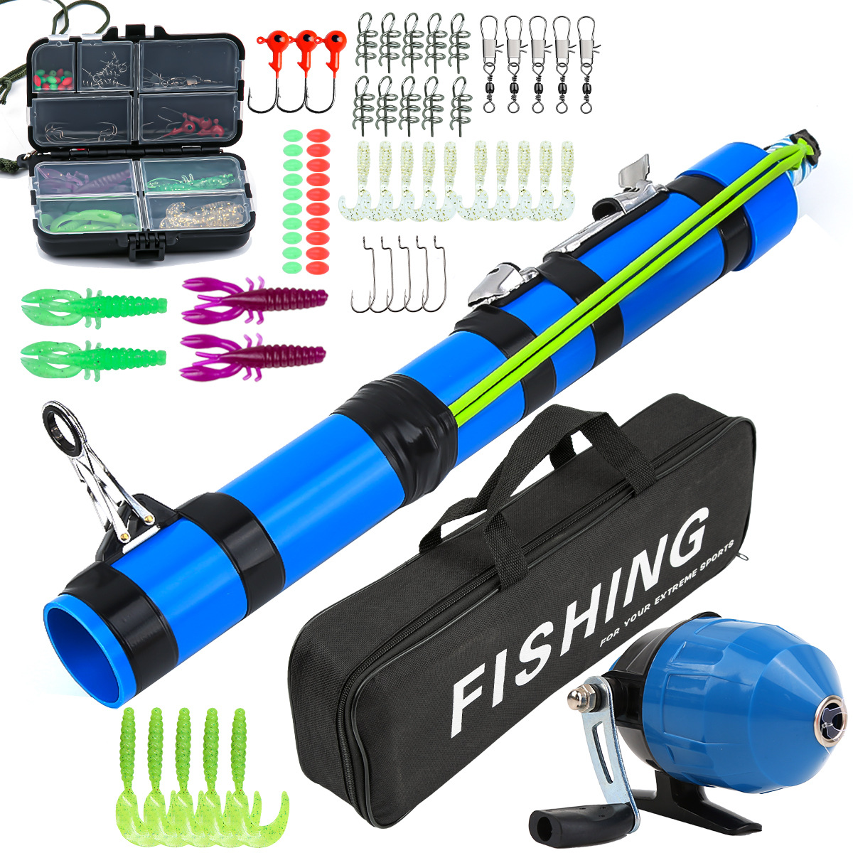 Lure Casting Rod with Closed Reel, Lure Fishing Rod, Bait Placement Tool, Accurate Casting for Blackfish, Micro-Object Long-Distance Casting, Cross-Border Wholesale