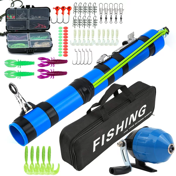 Lure Casting Rod with Closed Reel, Lure Fishing Rod, Bait Placement Tool, Accurate Casting for Blackfish, Micro-Object Long-Distance Casting, Cross-Border Wholesale