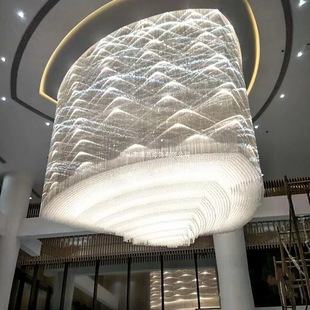 Non-standard engineering chandelier hotel lobby duplex building crystal chandelier light luxury creative sales department lamps villa modern