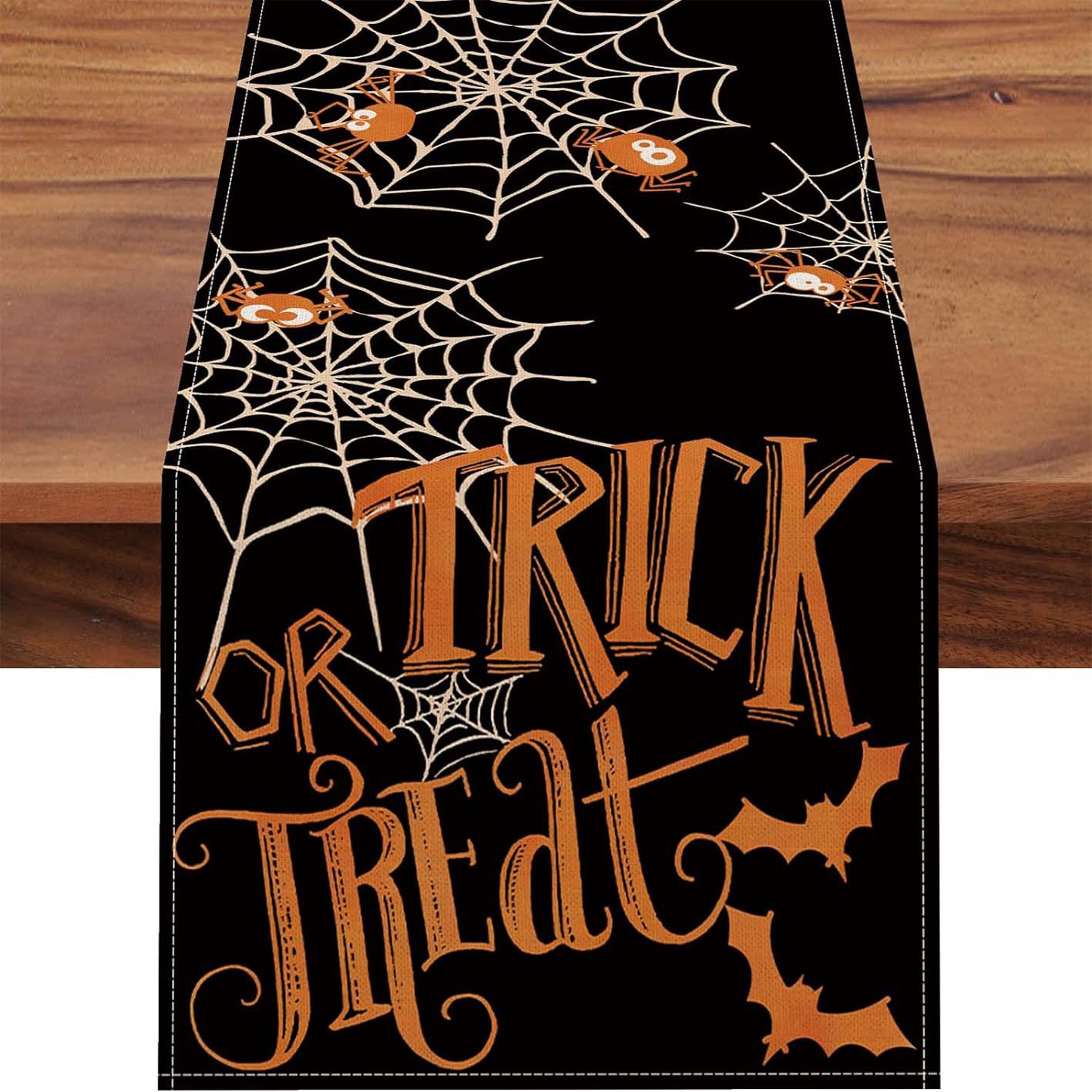 Transfronterizo 2024 Amazon nuevo Halloween calabaza festivales lino tabla bandera tabla de mesa comedor tabla de té tabla de bandera