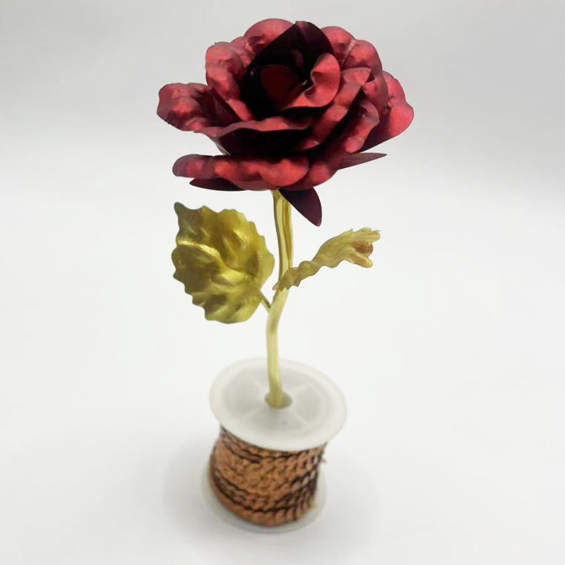 金箔玫瑰花 大号金箔花 七夕礼物 金玫瑰花 巧克力花 送女友小号|undefined
