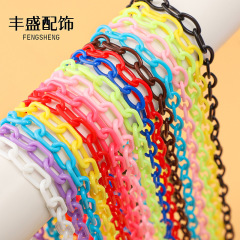 50cmアクリルチェーンカラー閉口プラスチックアクセサリーチェーン眼鏡チェーンアクセサリー材料マスク