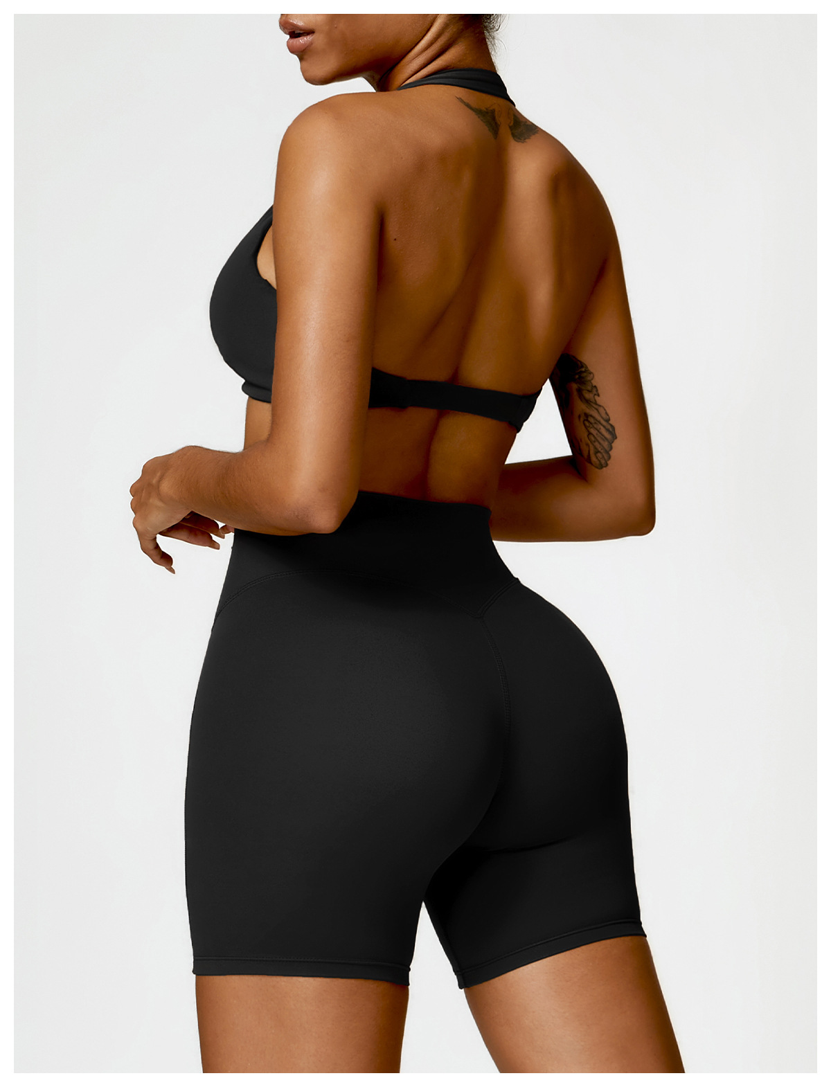 91g Weight Sleeveless Sleeve Length Nylon, Spandex Fabric Type Short Top Length Vest Tops Type Fitness, Running Occasion Halter Neck Neckline Solid Color Pattern Sports Style Sports Solid Color Nylon Spandex Halter Neck Active Tops Vest 25
