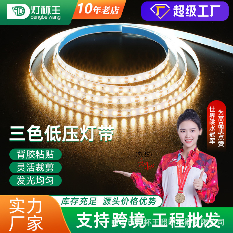 Lámpara LED baja tensión 12v - 24v autoadhesiva ranura de tarjeta lineal barra de lámpara lineal Tmall genio control remoto no polar atenuación