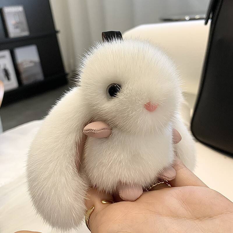 Imitation Mink Fur Car Keychain Pendant, Cute Little Rabbit Birthday Gift, Plush Doll, Mobile Phone Bag Pendant Imitation Mink Fur Car Keychain Pendant, Cute Little Rabbit Birthday Gift, Plush Doll, Mobile Phone Bag Pendant