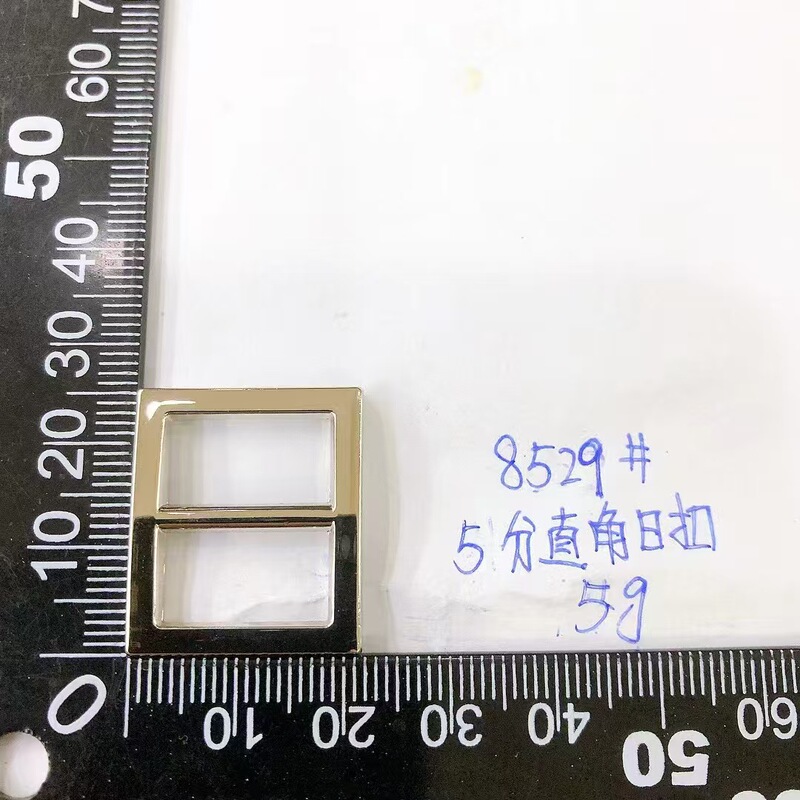 亜鉛合金製日本式バックル、直角シルバーメタルダイカスト角型3段階バックル、高級荷物用バッグウェビング調整バックル|undefined