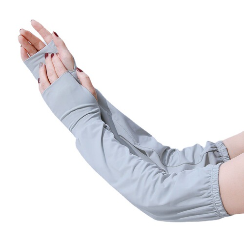 Sunscreen Sleeves Ice Sleeves Women's Spring and Summer Loose Thin Anti-UV Sleeves Arm Gloves Ice Silk Sleeves