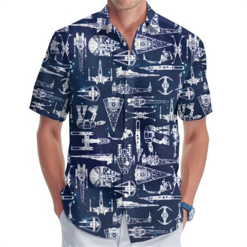 Cross-Border Amazon Ebay Popular 3D Printed Casual Hawaiian Beach Short-Sleeved Shirts for Men and Women Can Be Ordered with Pictures