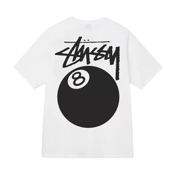 Футболка (Stussy) свободного кроя унисекс, короткий рукав, ткань 230 г, коллекция лета 2025
